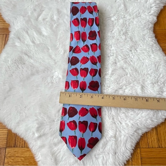 GUCCI Silk Flower Print Mens tie - Picture 7 of 7